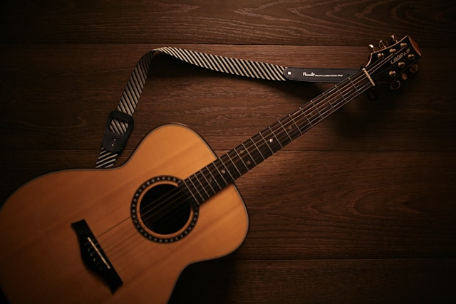 Electric and acoustic guitars